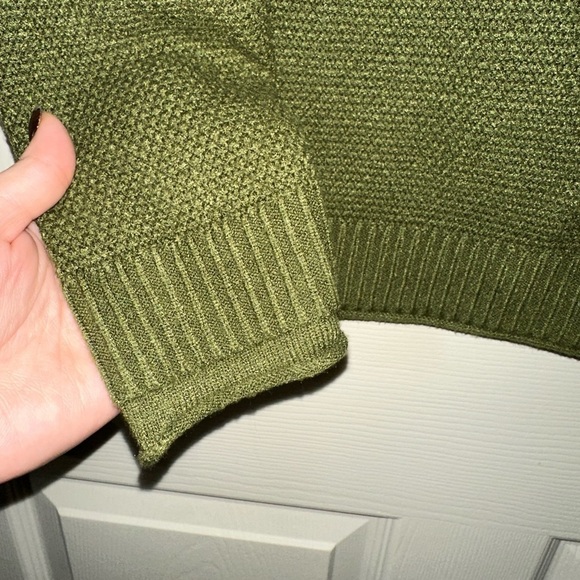 Merokeety women’s green mock neck soft sweater S winter fall cozy - Picture 2 of 7
